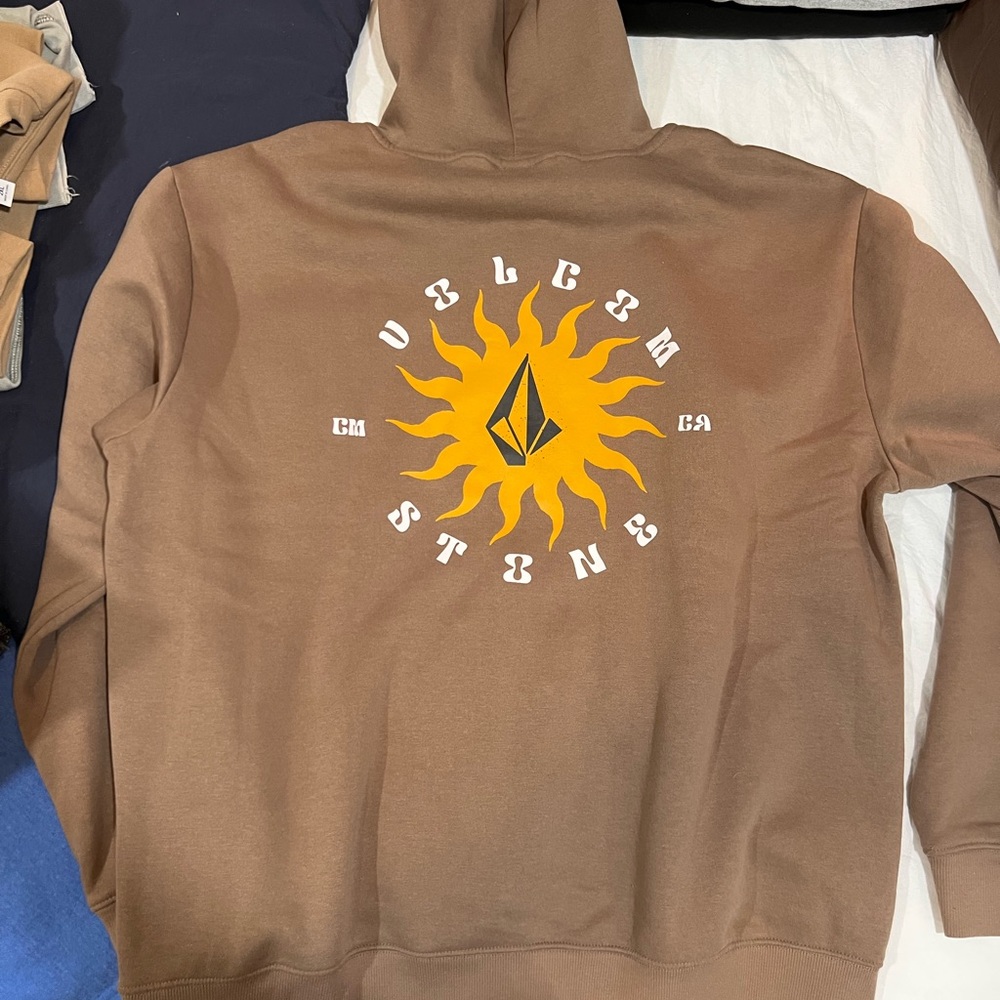 Volcom Brown Zip-Up Hoodie - Picture 2 of 2